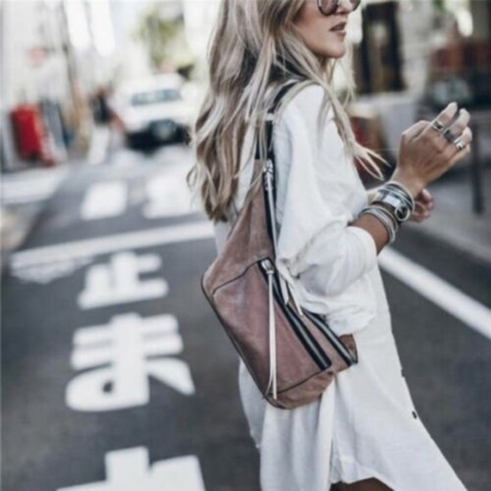 New White Long Sleeve Shirt Button Front Shirt Dress - Picture 4 of 7